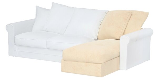 Grönlid chaise longue capac secțional culoare ecru Țesătură gloss, catifea