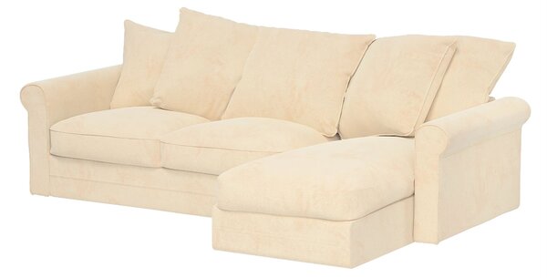 Grönlid chaise longue capac secțional culoare ecru Țesătură gloss, catifea