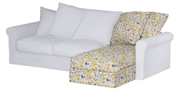 Grönlid chaise longue capac secțional culoare galben Țesătură împletitură, cu model
