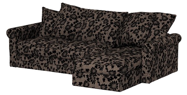 Grönlid chaise longue capac secțional culoare maro Țesătură împletitură, cu model