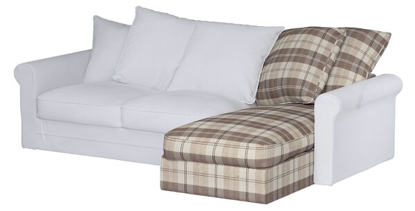 Grönlid chaise longue capac secțional culoare bej Țesătură împletitură, cu model
