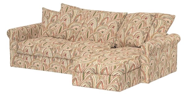 Grönlid chaise longue capac secțional culoare multicolor Țesătură împletitură, cu model