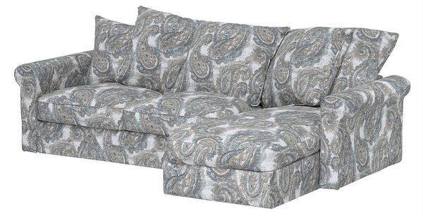 Grönlid chaise longue capac secțional culoare multicolor Țesătură împletitură, cu model