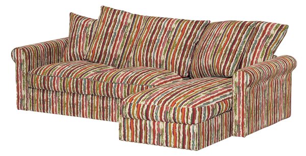 Grönlid chaise longue capac secțional culoare multicolor Țesătură împletitură, cu model