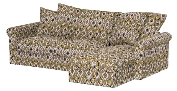 Grönlid chaise longue capac secțional culoare multicolor Țesătură împletitură, cu model