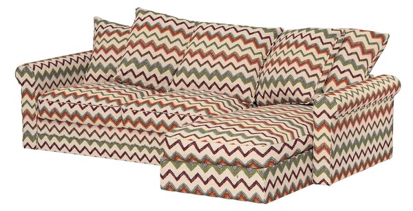 Grönlid chaise longue capac secțional culoare multicolor Țesătură împletitură, cu model