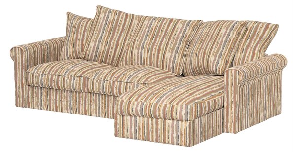Grönlid chaise longue capac secțional culoare bej Țesătură împletitură, cu model