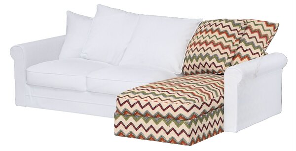 Grönlid chaise longue capac secțional culoare multicolor Țesătură împletitură, cu model