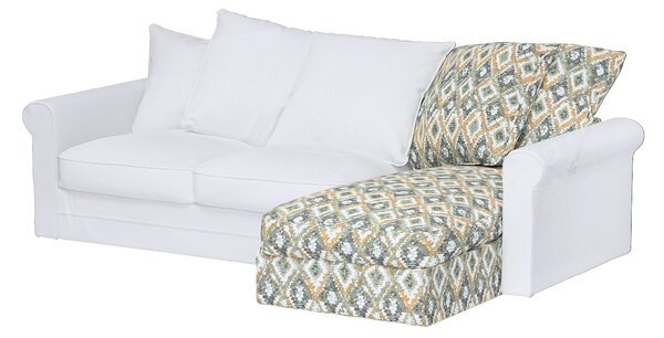 Grönlid chaise longue capac secțional culoare albastru Țesătură împletitură, cu model