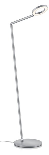 Knapstein Lampă de podea cu LED Tessa-S, nichel mat, CCT, control prin gesturi, reglabil, Metalic, Camera de zi / sufragerie, Alamă, Modern