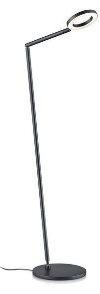 Knapstein Lampă de podea cu LED Tessa-S, negru, CCT, control prin gesturi, reglabil, Negru, Camera de zi / sufragerie, Alamă, Modern