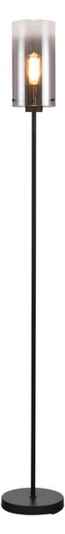 Freelight Veioză Ventotto, negru/fum, înălțime 165 cm, metal/veteran, Gri, Camera de zi / sufragerie, Metal, Modern