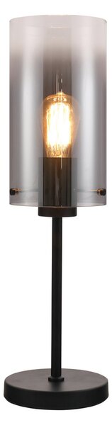 Freelight Lampă de masă Ventotto, negru/fum, înălțime 57 cm, metal/glonț, Gri, Camera de zi / sufragerie, Metal, Modern