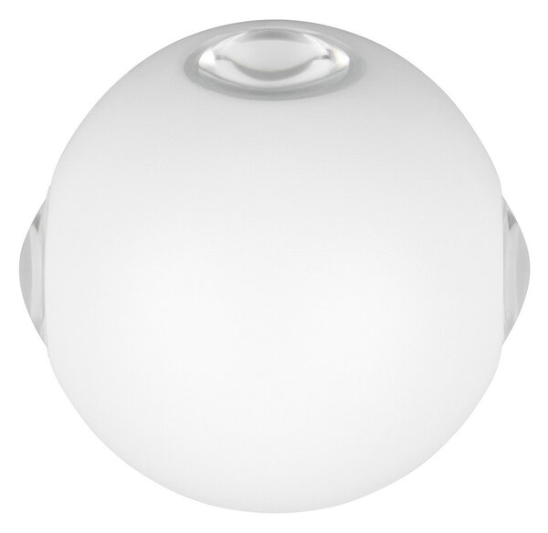 Trio Lighting Aplică de exterior cu LED Avisio, alb mat, 4 lumini, semicirculară, Alb, Aluminiu, Modern