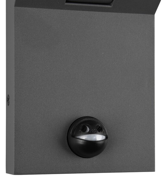 Trio Lighting Aplică de exterior cu LED Adour, antracit, senzor, înclinabil, CCT, Negru, Aluminiu, Modern