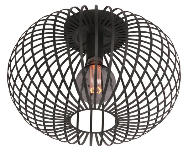 Freelight Plafonieră Aglio, Ø 33 cm, negru, metal, reglabil, Negru, Camera de zi / sufragerie, Metal, Modern