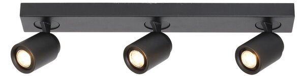 Freelight Spot de plafon Razza, negru, lungime 61 cm, 3 lumini, metal, reglabil, Negru, Camera de zi / sufragerie, Metal, Modern