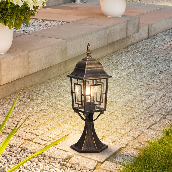 Trio Lighting Volturno piedestal, culoare rugină, înălțime 47 cm, aluminiu, reglabil, Maro / Rugină, Aluminiu, Antichitate