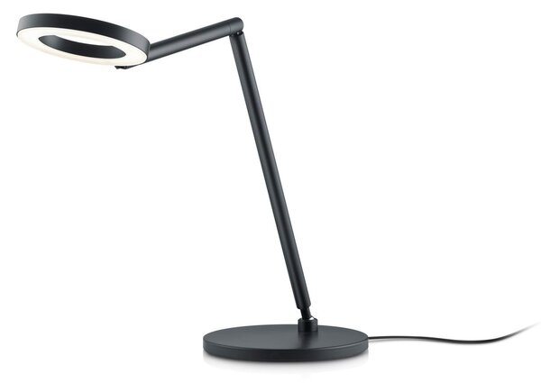 Knapstein Lampă de masă cu LED Tessa-T, negru, CCT, control prin gesturi, reglabil, Negru, Studiu / Birou, Alamă, Modern
