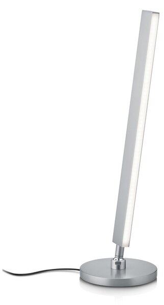 Knapstein Lampă de masă cu LED Kosma, nichel mat, CCT, control prin gesturi, reglabil, Metalic, Camera de zi / sufragerie, Alamă, Modern
