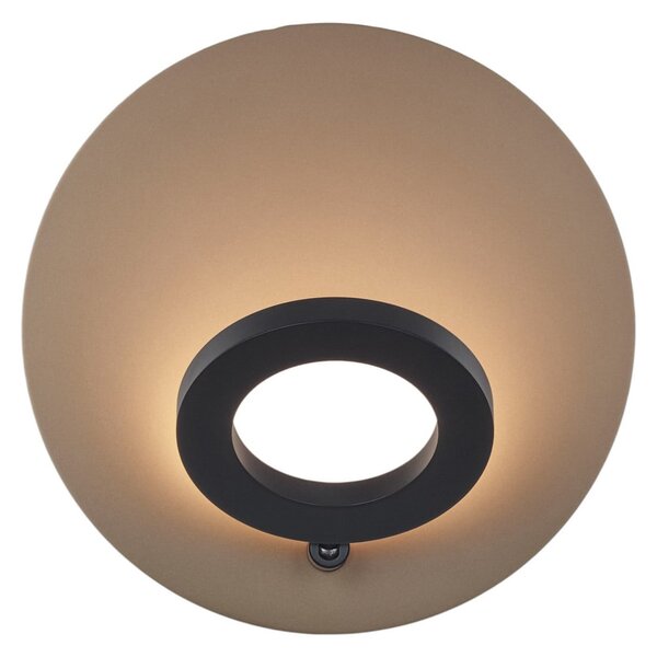 Knapstein Aplică cu LED Meggi, efect bronz/negru Control prin gesturi, reglabil, Negru, Camera de zi / sufragerie, Aluminiu, Modern