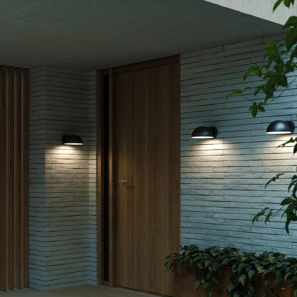 Nordlux Aplică de exterior Clarso, plastic, negru, reglabil, Negru, Plastic