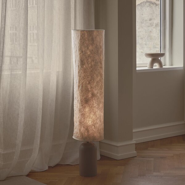 DFTP by Nordlux Lampă de podea Talli, maro, Tyvek/metal, înălțime 113 cm, Bej, Camera de zi / sufragerie, Plastic