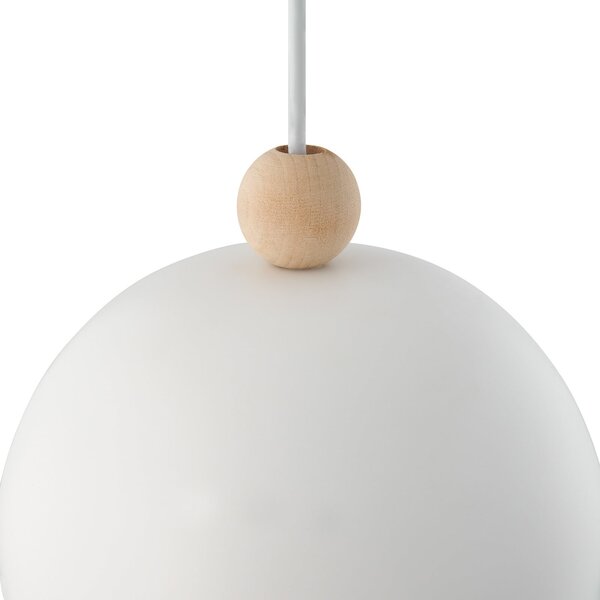 Nordlux Lampă suspendată Gaston, abajur din metal, alb, reglabil, Alb, Camera de zi / sufragerie, Metal, Scandinavă