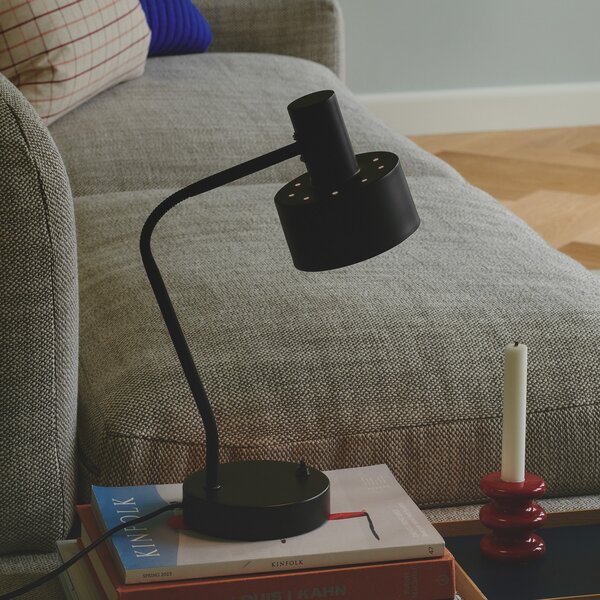 Nordlux Lampă de masă Matis, metal, abajur reglabil, negru, Negru, Studiu / Birou, Metal