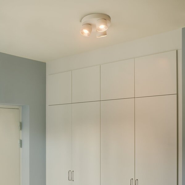Nordlux Downlight Pitcher, GU10, 3 becuri, rotund, metal, alb, reglabil, Alb, Camera de zi / sufragerie, Metal, Modern