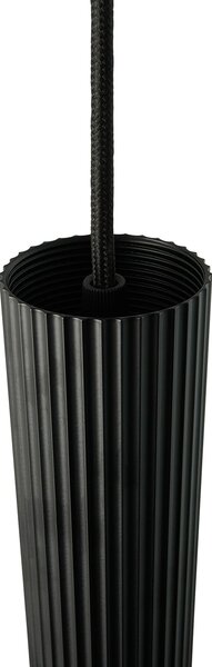 Nordlux Lampă suspendată Vico, abajur metalic, o singură lumină, negru, reglabil, Negru, Camera de zi / sufragerie, Aluminiu
