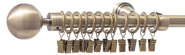 Galerie simplă Elegant antique brass 160 cm