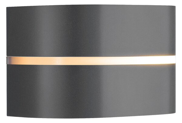 Nordlux Aplică de exterior Sibelis, E27, plastic, antracit, reglabil, Negru, Plastic