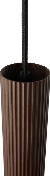 Nordlux Lampă suspendată Vico, abajur metalic, o singură lumină, maro reglabil, Maro / Rugină, Camera de zi / sufragerie, Aluminiu