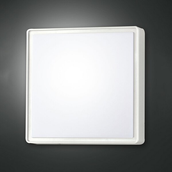 Fabas Luce Aplică Oban, 30 cm x cm, senzor, 2 E27, alb, IP65, reglabil, Alb, Hol, Plastic