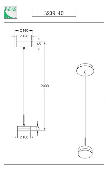 Fabas Luce Suspensie LED Dunk, aluminiu, 1 lumină, 3.000 K, metal, Metalic, Camera de zi / sufragerie, Metal, Modern