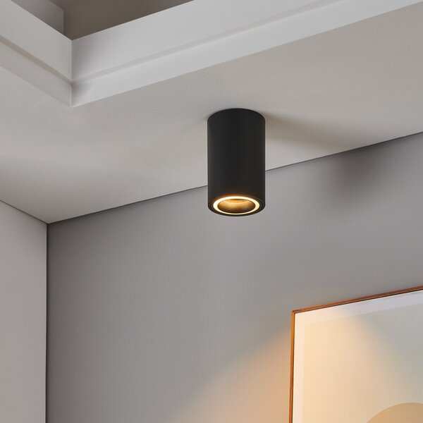 EGLO Plafonieră LED Smart Carosso-Z, negru, CCT, RGB, reglabil, Negru, Camera de zi / sufragerie, Aluminiu, Modern