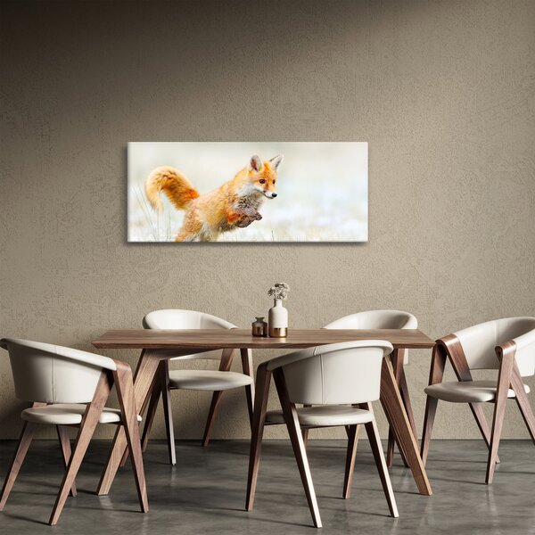 Tablou - Vulpe care sare (120x50 cm)