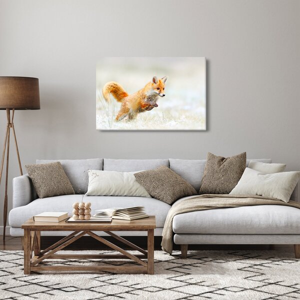 Tablou - Vulpe care sare (90x60 cm)