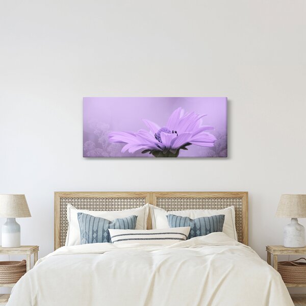 Tablou - Flori mov (120x50 cm)