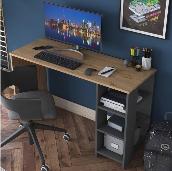 Masă PC Sikine 1 (nuc + antracit). 1094916