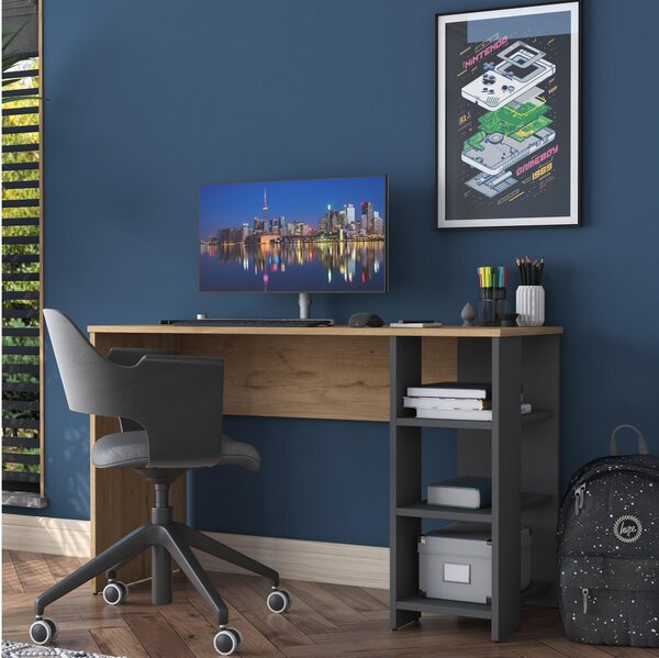 Masă PC Sikine 1 (nuc + antracit). 1094916