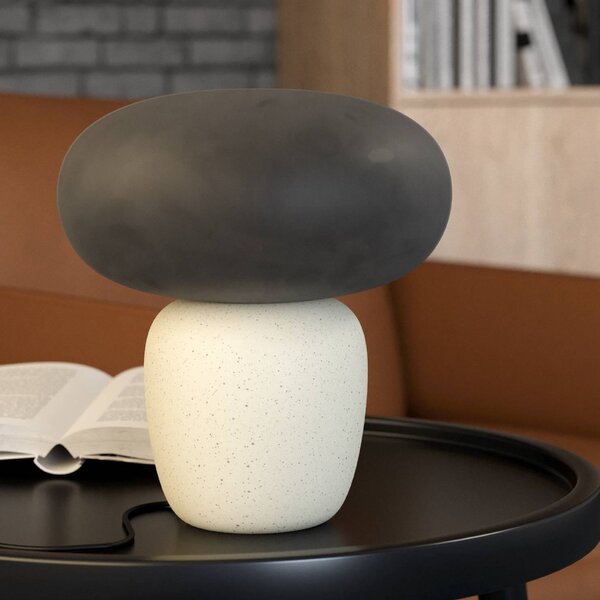 EGLO Lampă de masă Cahuama, alb/negru, ceramică, Alb, Camera de zi / sufragerie, Ceramică, Modern