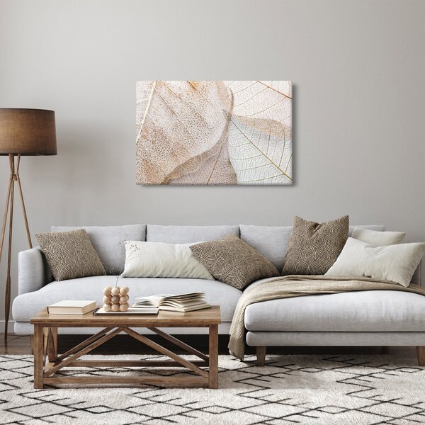 Tablou - Frunze bej (90x60 cm)