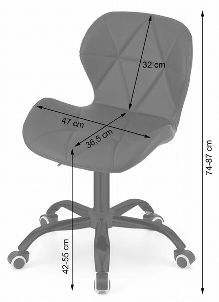 Scaun de birou negru NOTO din piele ecologica