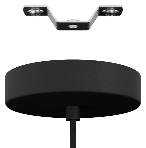 EGLO Lampă suspendată Kilnsdale, Ø 11 cm, negru/maro, oțel, reglabil, Negru, Camera de zi / sufragerie, Metal, Design industrial