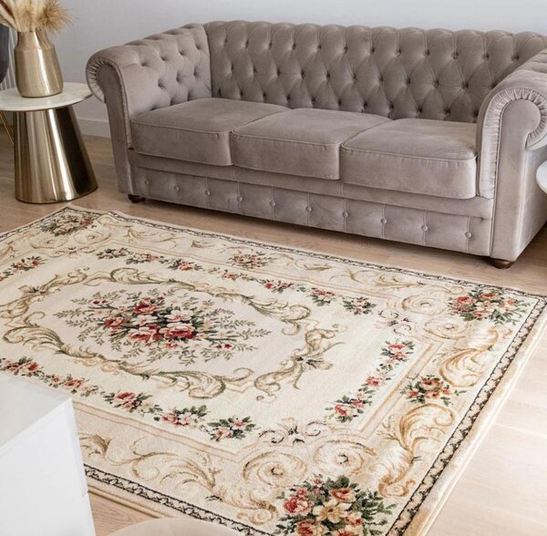 Covor Living Dormitor, Model 535 106, Crem Dreptunghi, Crem, 60x110