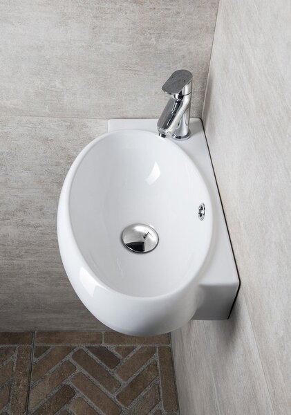 Sapho Small lavoar 43x28.5 cm clasică alb luciu AR498