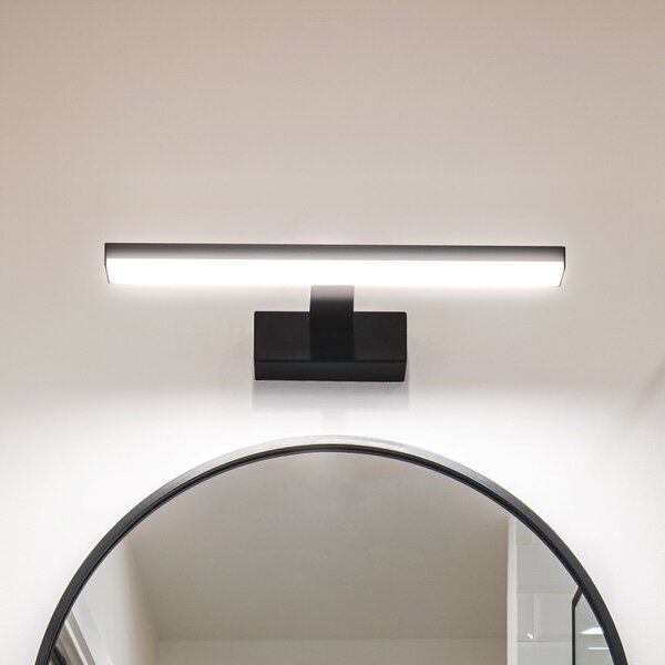 EGLO Aplică LED Pandella 1, lungime 40 cm, negru, aluminiu, Negru, Baie, Aluminiu, Modern