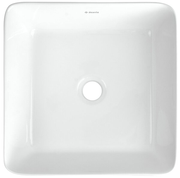 Deante Jasmin lavoar 34.5x34.5 cm pătrat de blat alb luciu CDJ_6U3S